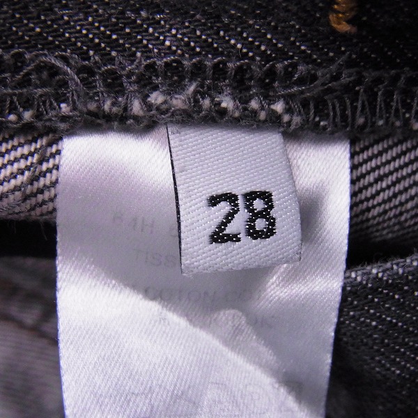 実際に弊社で買取させて頂いたGIVENCHY/ジバンシィ コーティング ブラックデニムパンツ/28 の画像 4枚目