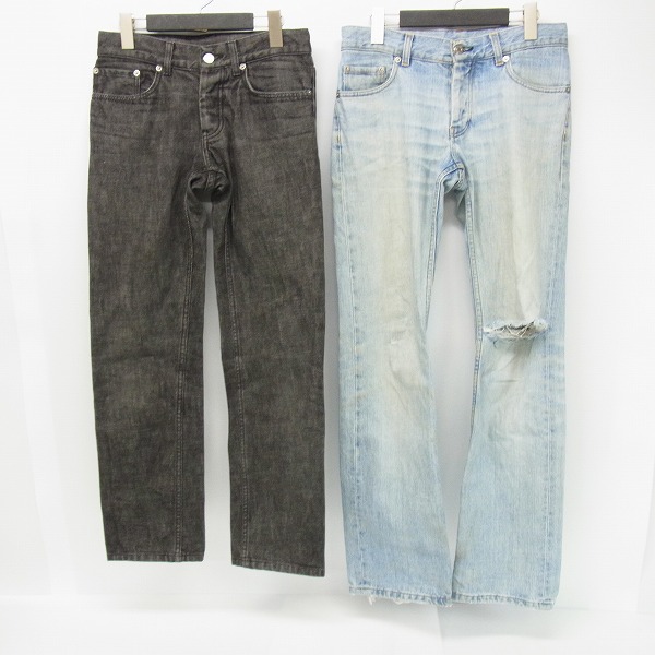 実際に弊社で買取させて頂いたHELMUT LANG/ヘルムートラング デニムパンツ/27/28 2点セット