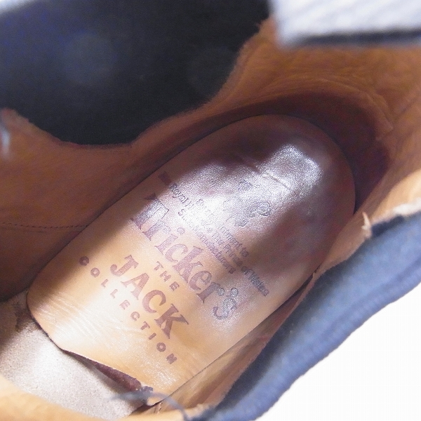 実際に弊社で買取させて頂いたTricker's/トリッカーズ レザー サイドゴア ブーツ ネイビー 4868/6の画像 4枚目