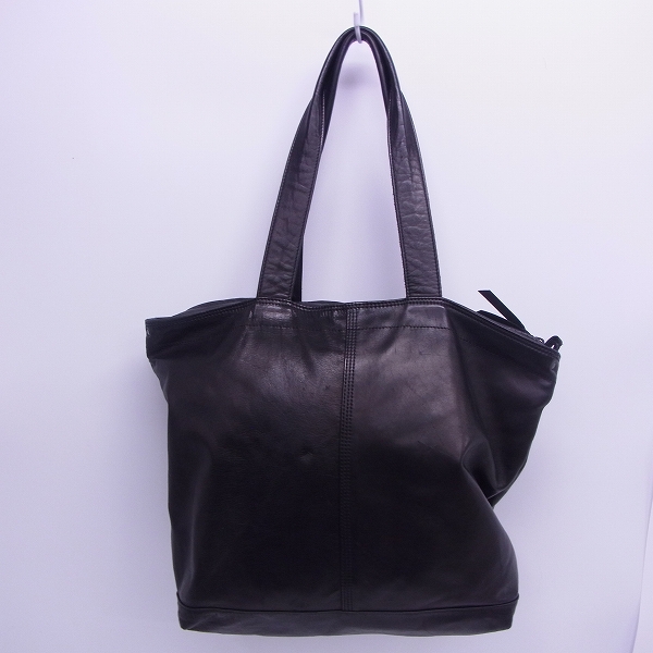 実際に弊社で買取させて頂いたPORTER/ポーター レザートートバッグ ブラック ポーチ付の画像 1枚目