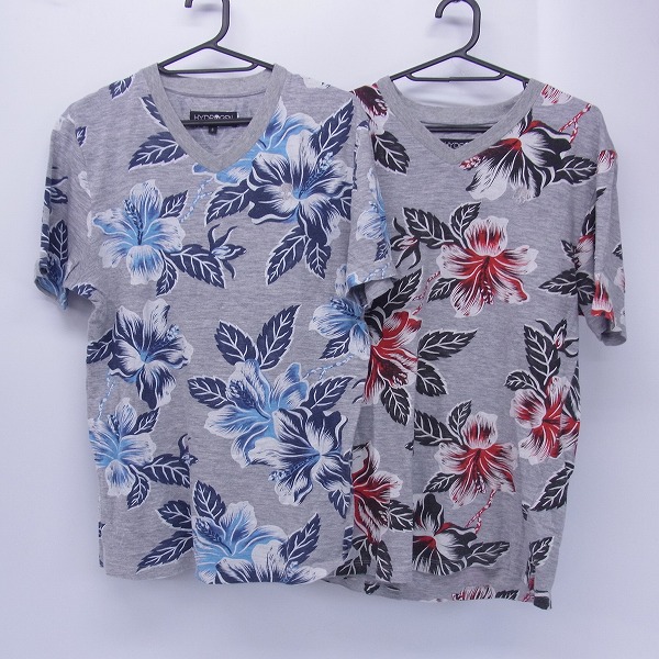 実際に弊社で買取させて頂いたHYDROGEN/ハイドロゲン フラワーデザインVネックシャツ 2枚セット