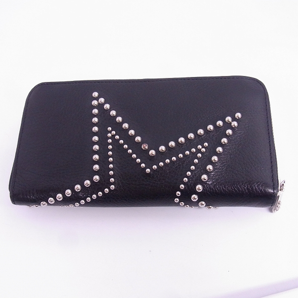 実際に弊社で買取させて頂いたDeal Design/ディールデザイン  SNAKED LOWS ラウンドジップウォレット/スタースタッズの画像 2枚目