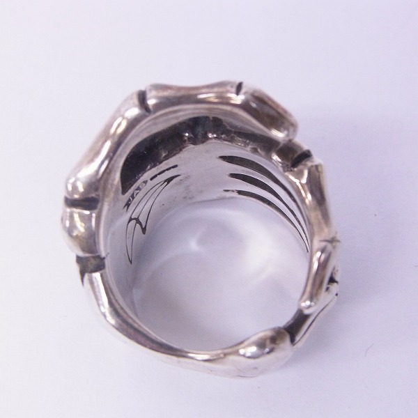 実際に弊社で買取させて頂いた【ギャラ付】CRAZY PIG/クレイジーピッグ ボーンハンド リング 15号の画像 4枚目