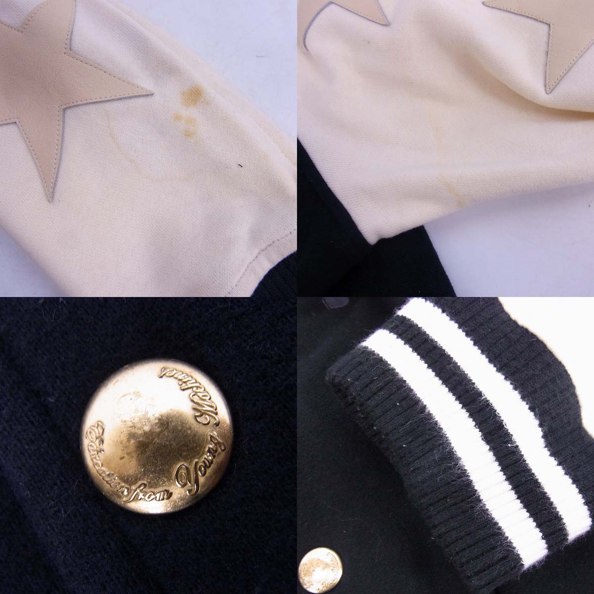 実際に弊社で買取させて頂いたEducation from Youngmachines/エデュケーションフロムヤングマシーン レザーパッチ スタジャン/3の画像 6枚目