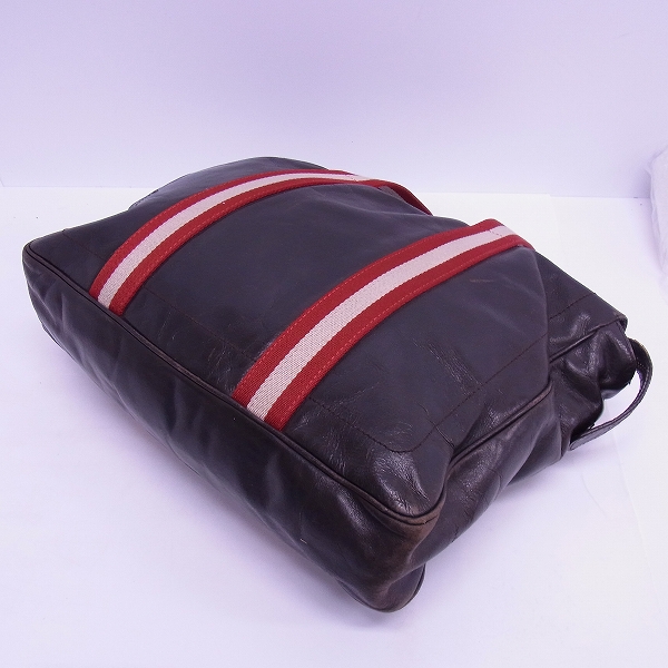 実際に弊社で買取させて頂いたBALLY/バリー レザー キャンバスライン トートバッグの画像 2枚目