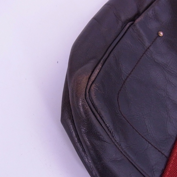 実際に弊社で買取させて頂いたBALLY/バリー レザー キャンバスライン トートバッグの画像 9枚目