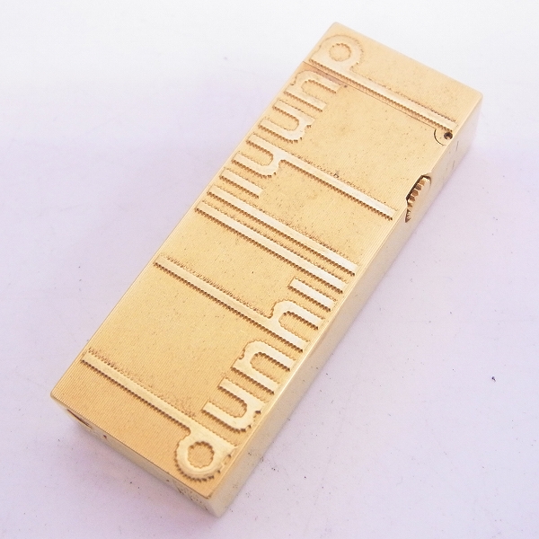 実際に弊社で買取させて頂いたdunhill/ダンヒル ロゴ入り ローラガスライター ゴールド の画像 1枚目