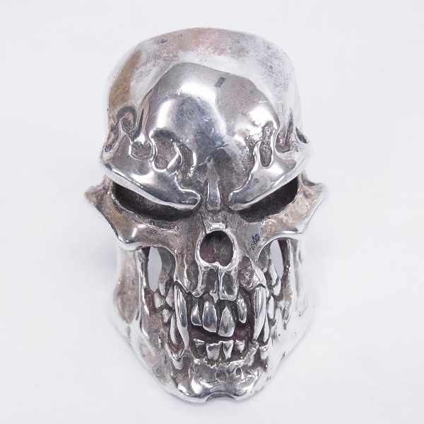 実際に弊社で買取させて頂いたCRAZY PIG/クレイジーピッグ Psycho S.O.B skull/サイコソブスカル リング #647 21.5-22号の画像 3枚目