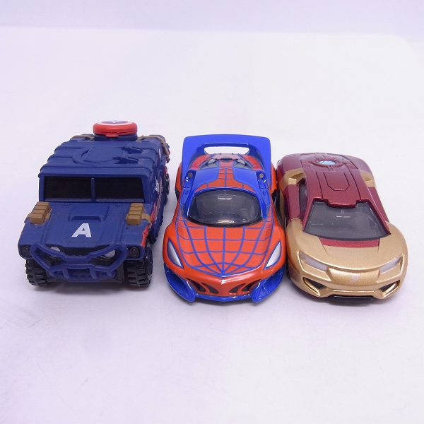 実際に弊社で買取させて頂いたTOMICA/トミカ CAPTAIN CRUISER/SPIDER FORMULA/IRON PRESIDENT/ミニカー/3点セット/MARVELの画像 1枚目