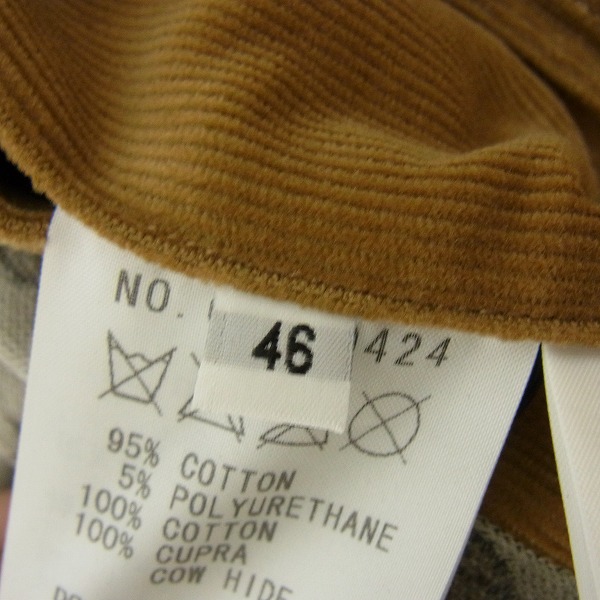 実際に弊社で買取させて頂いたFACTOTUM/ファクトタム 12AW コーデュロイ トレンチコート/46の画像 3枚目