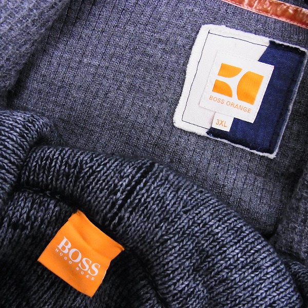 実際に弊社で買取させて頂いたHUGO BOSS/ヒューゴボス BOSS ORANGE/ボスオレンジ ニットカーディガン グレー 2点セット/XXXLの画像 2枚目
