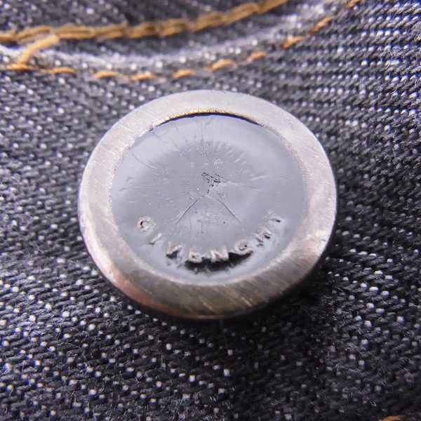 実際に弊社で買取させて頂いたGIVENCHY/ジバンシィ コーティング ブラックデニムパンツ/28 の画像 9枚目