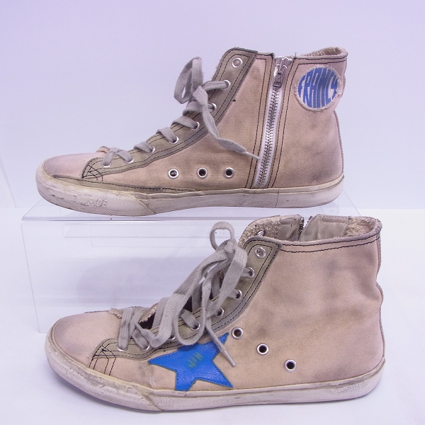 実際に弊社で買取させて頂いたGOLDEN GOOSE/ゴールデングース USED加工 ハイカットスニーカー/41の画像 3枚目