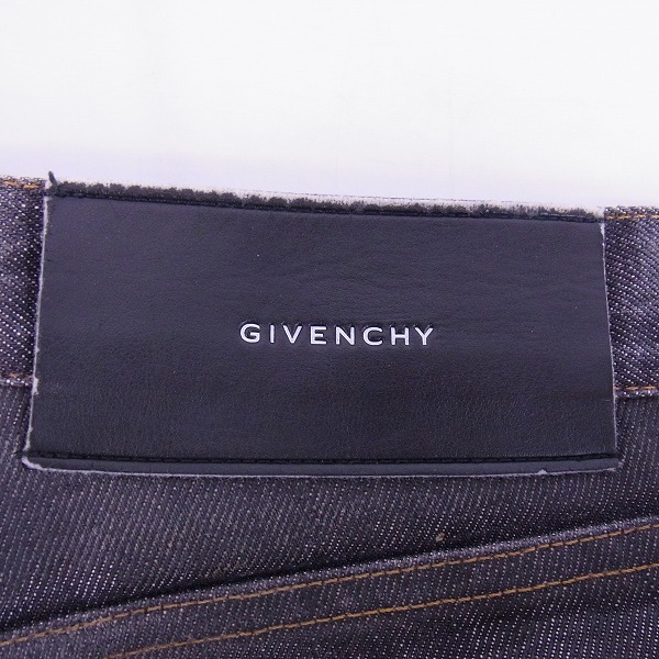 実際に弊社で買取させて頂いたGIVENCHY/ジバンシィ コーティング ブラックデニムパンツ/28 の画像 6枚目