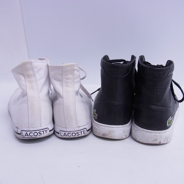 実際に弊社で買取させて頂いたLACOSTE/ラコステ ハイカットスニーカー UK7.5 2点セットの画像 1枚目