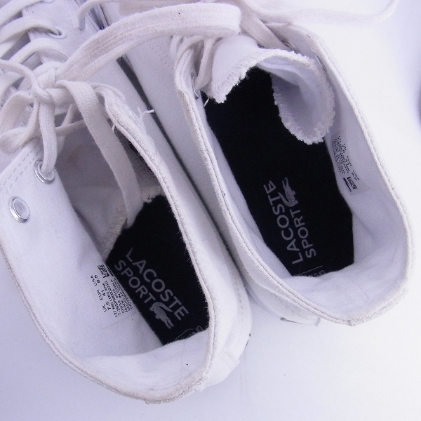 実際に弊社で買取させて頂いたLACOSTE/ラコステ ハイカットスニーカー UK7.5 2点セットの画像 2枚目