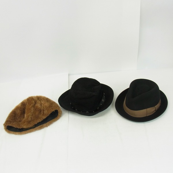 実際に弊社で買取させて頂いたCA4LA/カシラ等 ウール中折ハット/キャスケット/キャップ/ファーキャップ 6点セットの画像 2枚目