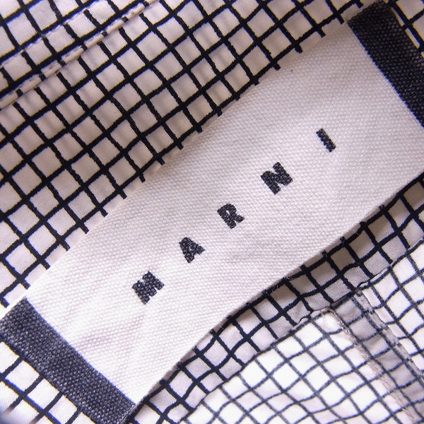 実際に弊社で買取させて頂いたmarni/マルニ 長袖コットン チェックシャツ/46 の画像 2枚目