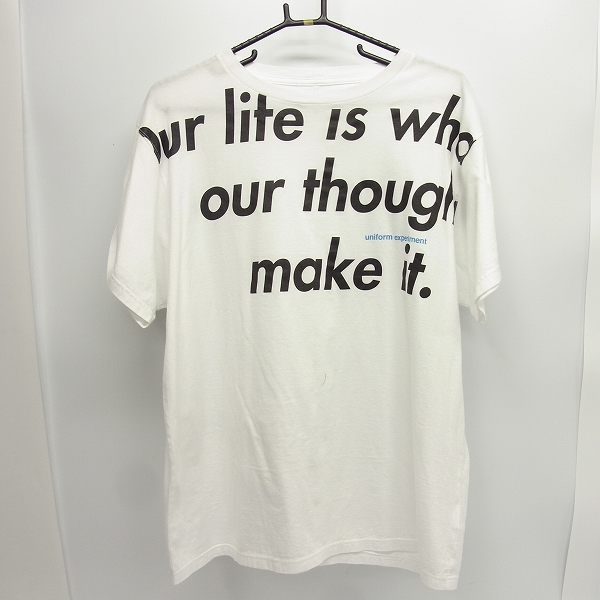 実際に弊社で買取させて頂いたuniform experiment/ユニフォーム エクスペリメント メッセージ プリント カットソー/1