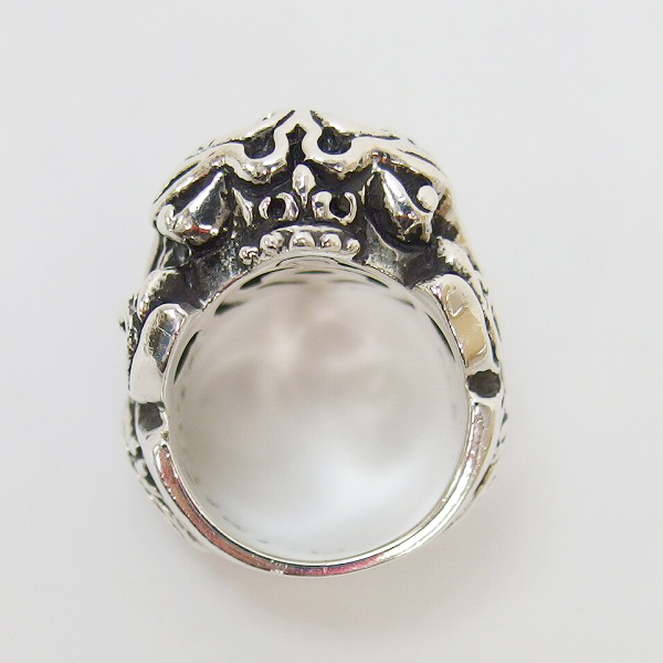 実際に弊社で買取させて頂いた【ギャラ付】Leathers and Treasures/レザーズアンドトレジャーズ Scroll heart ring w/Stone Red 9号の画像 5枚目