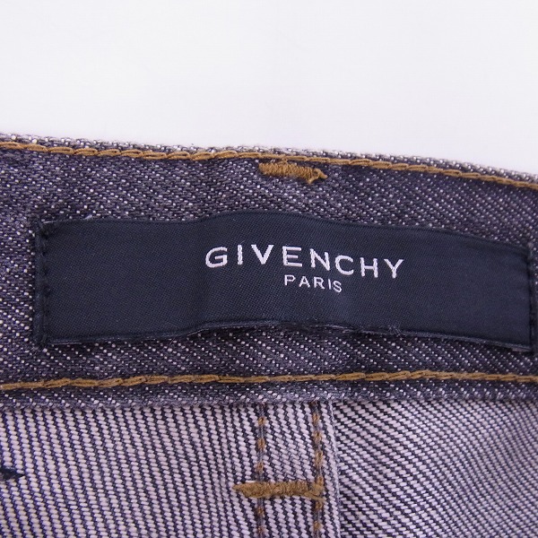 実際に弊社で買取させて頂いたGIVENCHY/ジバンシィ コーティング ブラックデニムパンツ/28 の画像 3枚目