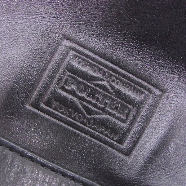 実際に弊社で買取させて頂いたPORTER/ポーター レザートートバッグ ブラック ポーチ付の画像 3枚目