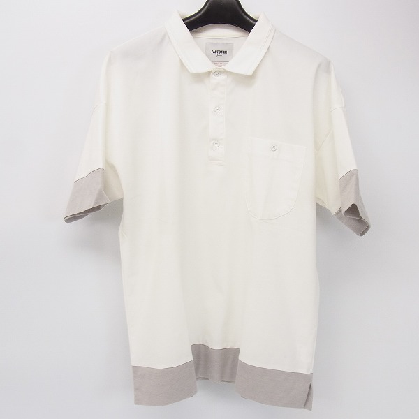 実際に弊社で買取させて頂いたFACTOTUM/ファクトタム バイカラー 半袖ポロシャツ/46
