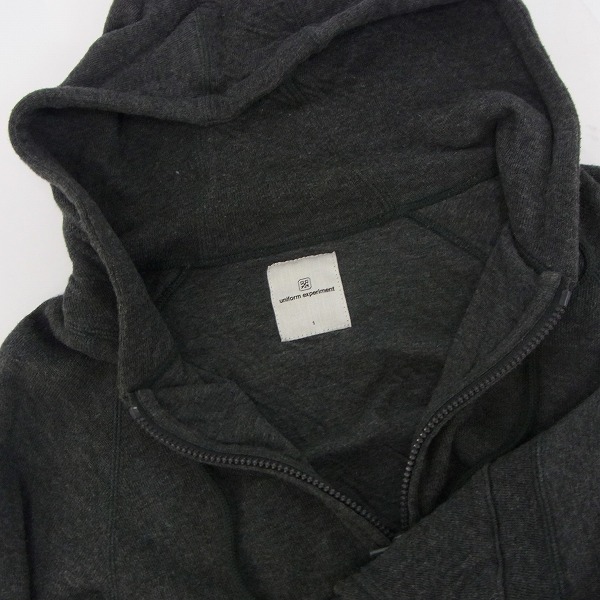 実際に弊社で買取させて頂いたuniform experiment/ユニフォームエクスペリメント ジップアップパーカー/1の画像 4枚目