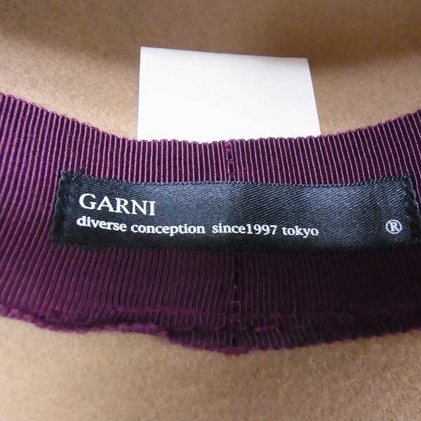 実際に弊社で買取させて頂いたGARNI/ガルニ ベルトチャームデザイン フェルトハット ベージュ ONEの画像 4枚目
