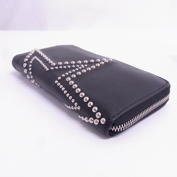 実際に弊社で買取させて頂いたDeal Design/ディールデザイン  SNAKED LOWS ラウンドジップウォレット/スタースタッズの画像 3枚目