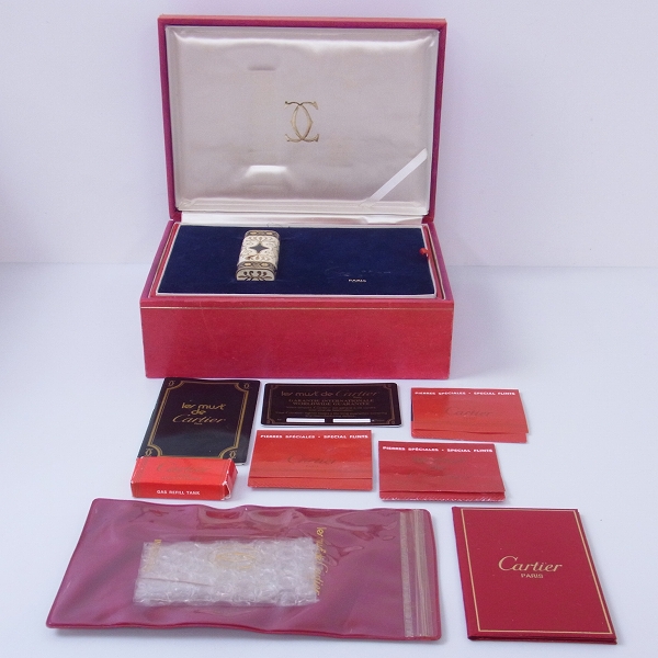 実際に弊社で買取させて頂いたRoyking/ロイキング CARTIER/カルティエ製 18K 金張り装飾 ローラーガスライター の画像 8枚目