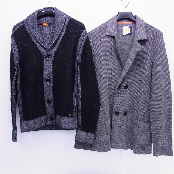 実際に弊社で買取させて頂いたHUGO BOSS/ヒューゴボス BOSS ORANGE/ボスオレンジ ニットカーディガン グレー 2点セット/XXXL