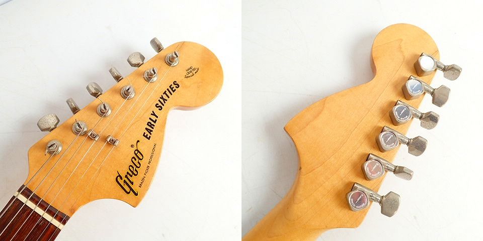 実際に弊社で買取させて頂いた★【難有り】GRECO/グレコ EARLY SIXTIES 1977年製 Stratocaster/ストラトキャスター タイプ エレキギターの画像 2枚目