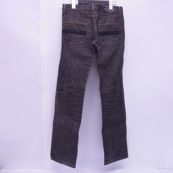 実際に弊社で買取させて頂いたGIVENCHY/ジバンシィ コーティング ブラックデニムパンツ/28 の画像 1枚目