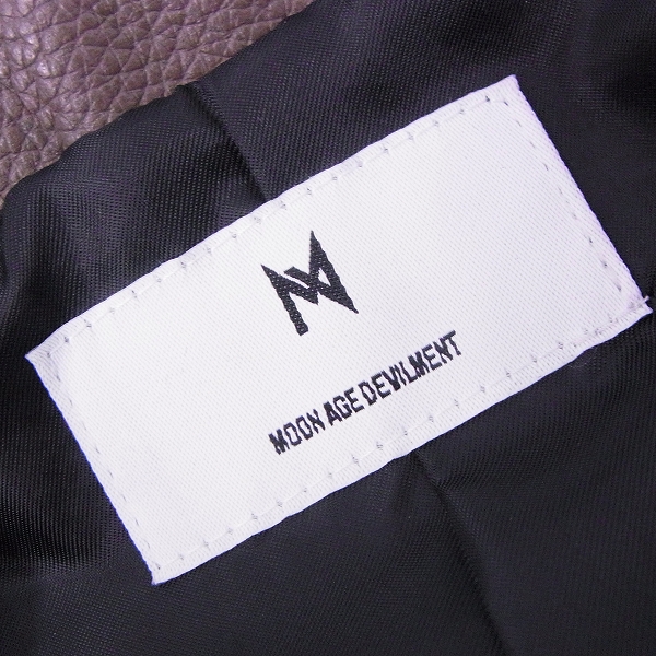 実際に弊社で買取させて頂いた【未使用】Moonage Devilment/ムーンエイジデビルメント レザーダブルライダース MLLC-J-0001/44の画像 3枚目