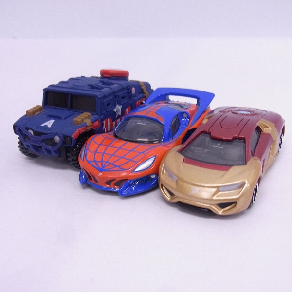 実際に弊社で買取させて頂いたTOMICA/トミカ CAPTAIN CRUISER/SPIDER FORMULA/IRON PRESIDENT/ミニカー/3点セット/MARVEL