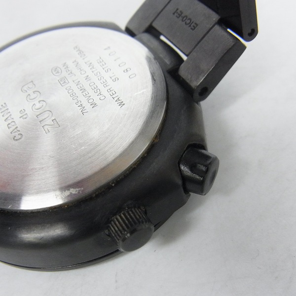 実際に弊社で買取させて頂いたCABANE de ZUCCA/カバンドズッカ デイデイト クォーツ 腕時計 7N43-0BD0【動作未確認】の画像 6枚目