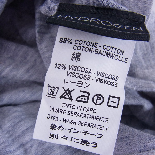 実際に弊社で買取させて頂いたHYDROGEN/ハイドロゲン フラワーデザインVネックシャツ 2枚セットの画像 3枚目
