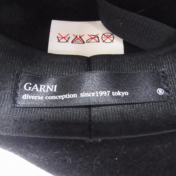 実際に弊社で買取させて頂いたGARNI/ガルニ レザー×SV925 ベルトデザイン フェルトハット/ONEの画像 4枚目