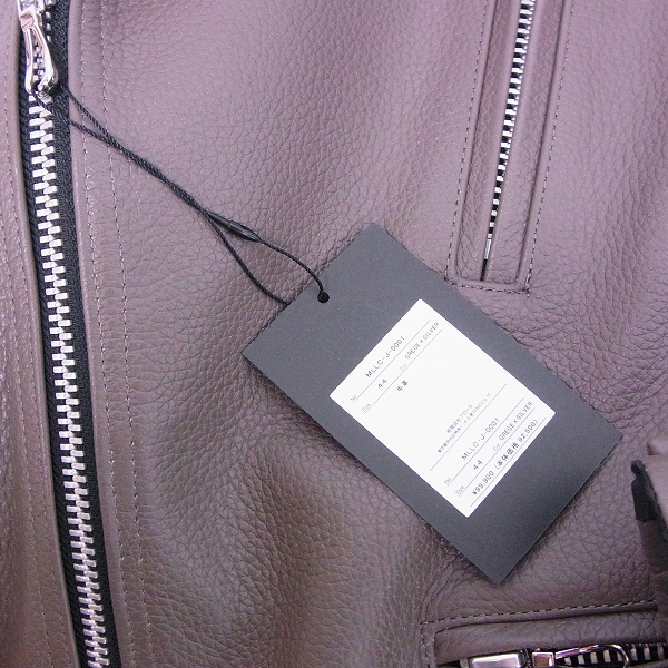 実際に弊社で買取させて頂いた【未使用】Moonage Devilment/ムーンエイジデビルメント レザーダブルライダース MLLC-J-0001/44の画像 7枚目