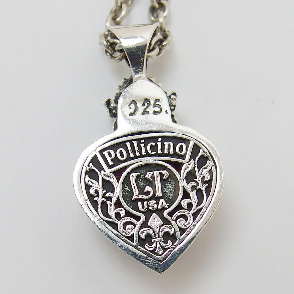 実際に弊社で買取させて頂いた【ギャラ付】Leathers and Treasures/レザーズアンドトレジャーズ Mini frame heart pendant w/Stone Redの画像 4枚目