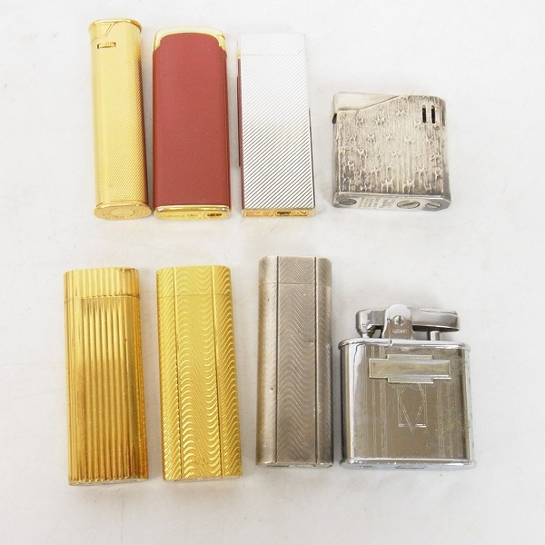 実際に弊社で買取させて頂いたMaruman Halley/マルマン/Cartier/カルティエ/ダンヒル/YSL/Pierre Cardin/RONSON ライター 8点おまとめの画像 1枚目