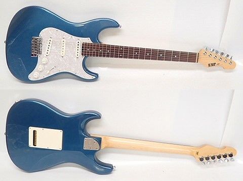 実際に弊社で買取させて頂いた★【保証書付/改造有り】ESP/イーエスピー SNAPPER-AL/スナッパー Supreme Blue スキャロップ エレキギター の画像 1枚目