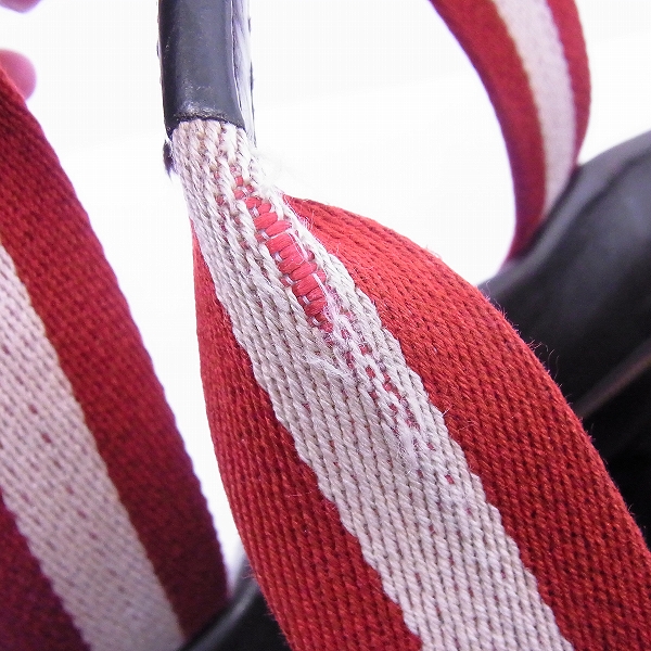 実際に弊社で買取させて頂いたBALLY/バリー レザー キャンバスライン トートバッグの画像 6枚目