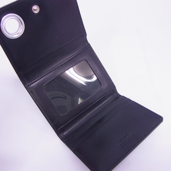 実際に弊社で買取させて頂いたCABANE de ZUCCA/カバンドズッカ 三つ折り カードケース シルバー×ブラックの画像 3枚目