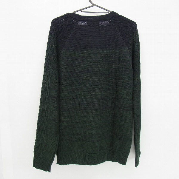 実際に弊社で買取させて頂いた【未使用】HARE/ハレ ウール混 2トーン/ケーブル編 ニット/セーター Mの画像 1枚目
