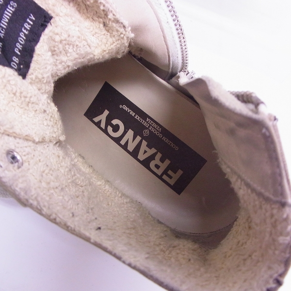 実際に弊社で買取させて頂いたGOLDEN GOOSE/ゴールデングース USED加工 ハイカットスニーカー/41の画像 4枚目