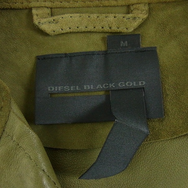 実際に弊社で買取させて頂いたDIESEL BLACK GOLD/ディーゼル ブラックゴールド レザージャケット/Mの画像 2枚目