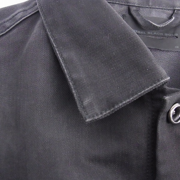 実際に弊社で買取させて頂いたDIESEL BLACK GOLD/ディーゼル コーティングデニムジャケット/48の画像 5枚目