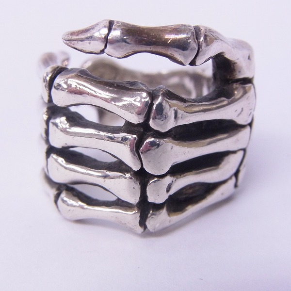 実際に弊社で買取させて頂いた【ギャラ付】CRAZY PIG/クレイジーピッグ ボーンハンド リング 15号の画像 1枚目